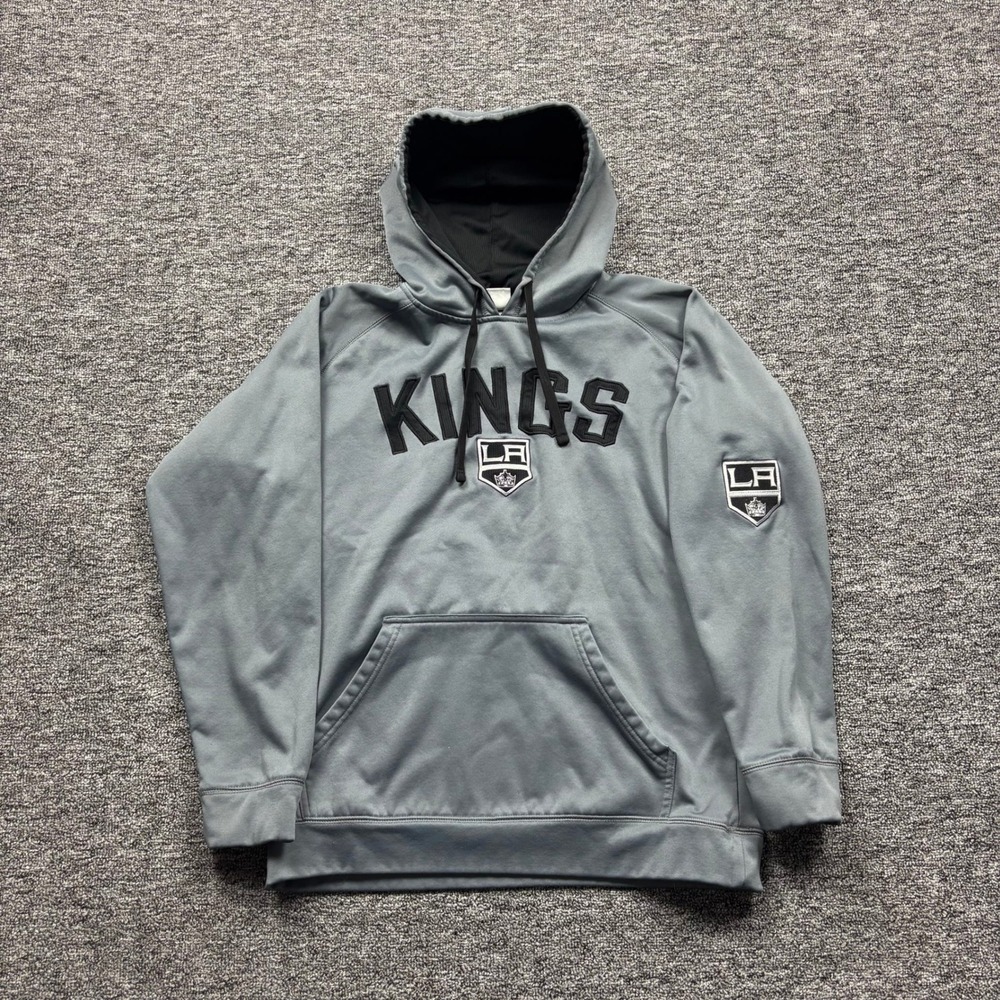 Y2K NHL Los Angeles Kings‎ Pullover Hoodie Sweatshirt Grey Medium